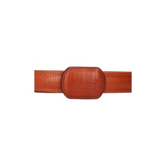 Ceinture gravée marron clair