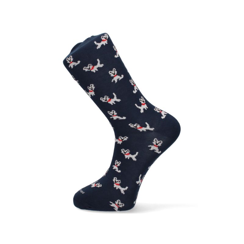 Chaussettes bleues avec chiens westie