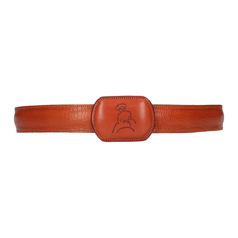 Ceinture gravée claire avec boucle amazone