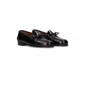 Blucher de couro preto