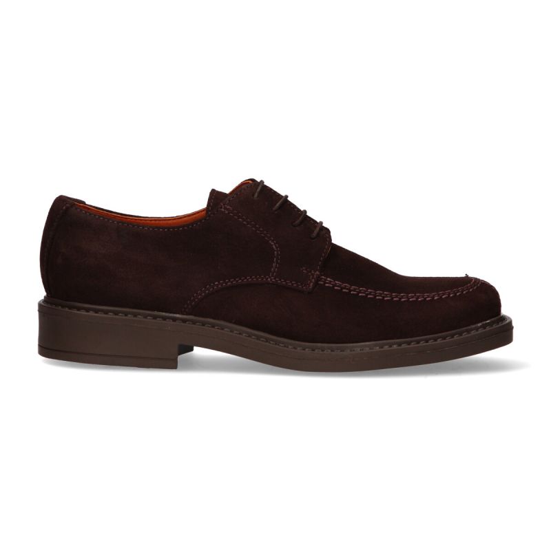 Brown sheepskin blucher