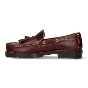 Mocassin avec pompons marron