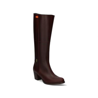 Bota campera cremallera tacón café Valverde del Camino