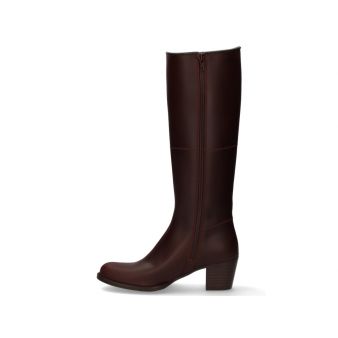 Bota campera cremallera tacón café Valverde del Camino