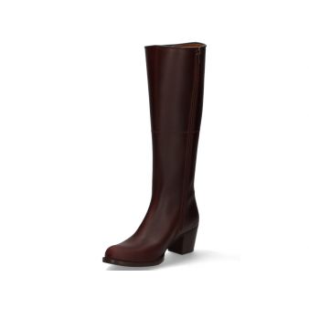 Bota campera cremallera tacón café Valverde del Camino