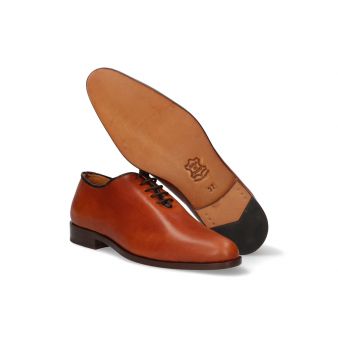 Chaussure anglaise femme avec franges bronze