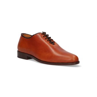 Chaussure anglaise femme avec franges bronze