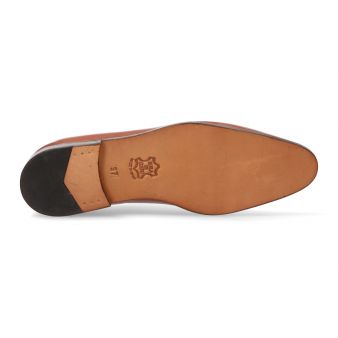 Chaussure anglaise femme avec franges bronze