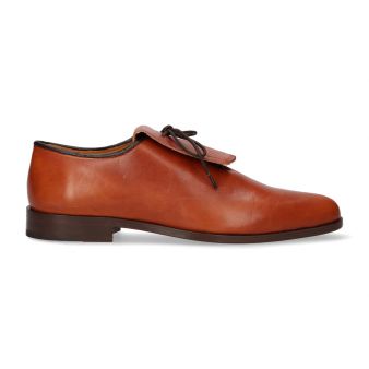 Chaussure anglaise femme avec franges bronze
