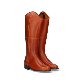 Bota infantil de couro natural Valverde del Camino