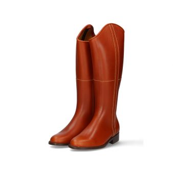 Bota infantil de couro natural Valverde del Camino