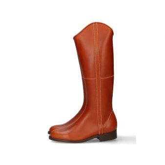 Bota infantil de couro natural Valverde del Camino