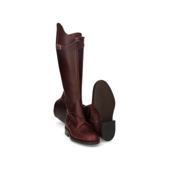 Chestnut calf horse-riding boot