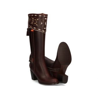 Knee-high sequinned boots (Cartuja model)  with tassels heel