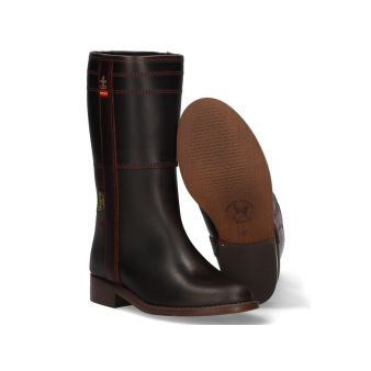 Polaina de passeio de bezerro calada com fundo branco Valverde del Camino