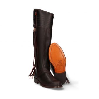 Knee-high sequinned boots (Cartuja model) with fringe embellishment Valverde del Camino