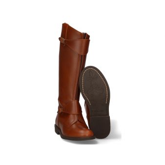 Bota hípica polo de couro envelhecido