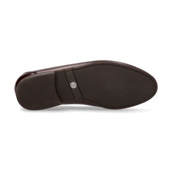 Mocassin avec franges et pompons bordeaux
