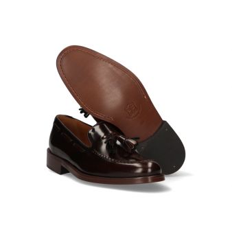 Copete bordón avec pompons cuir
