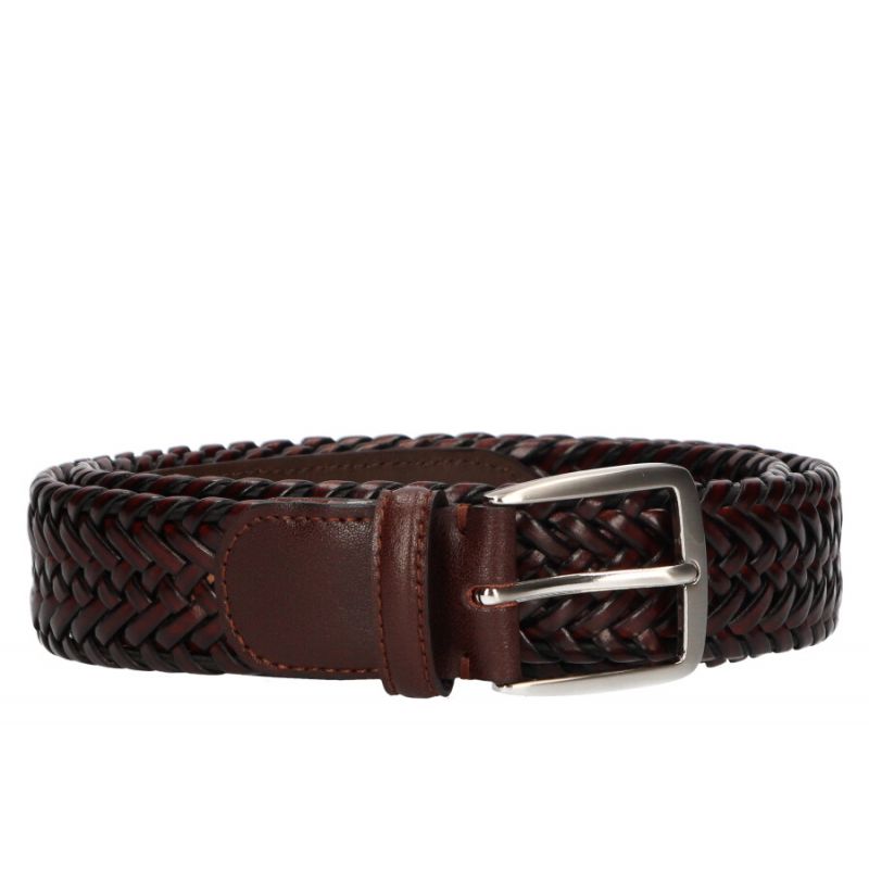 Ceinture tressée marron