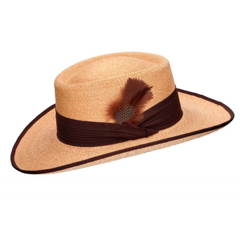 Gambler safari hat camel in brown