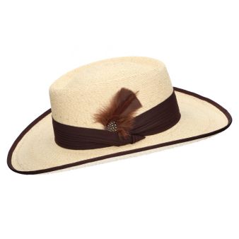 Sombrero gambler natural safari marron
