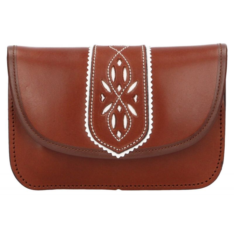 Pilgrimage leather pouch punched band