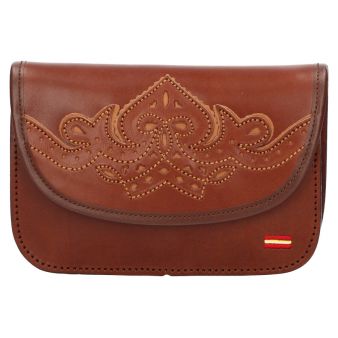 Leather pilgrimage pouch in...