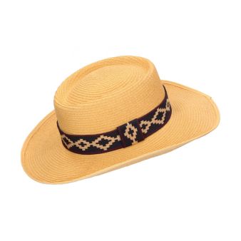 Sombrero fibra camel cinta...