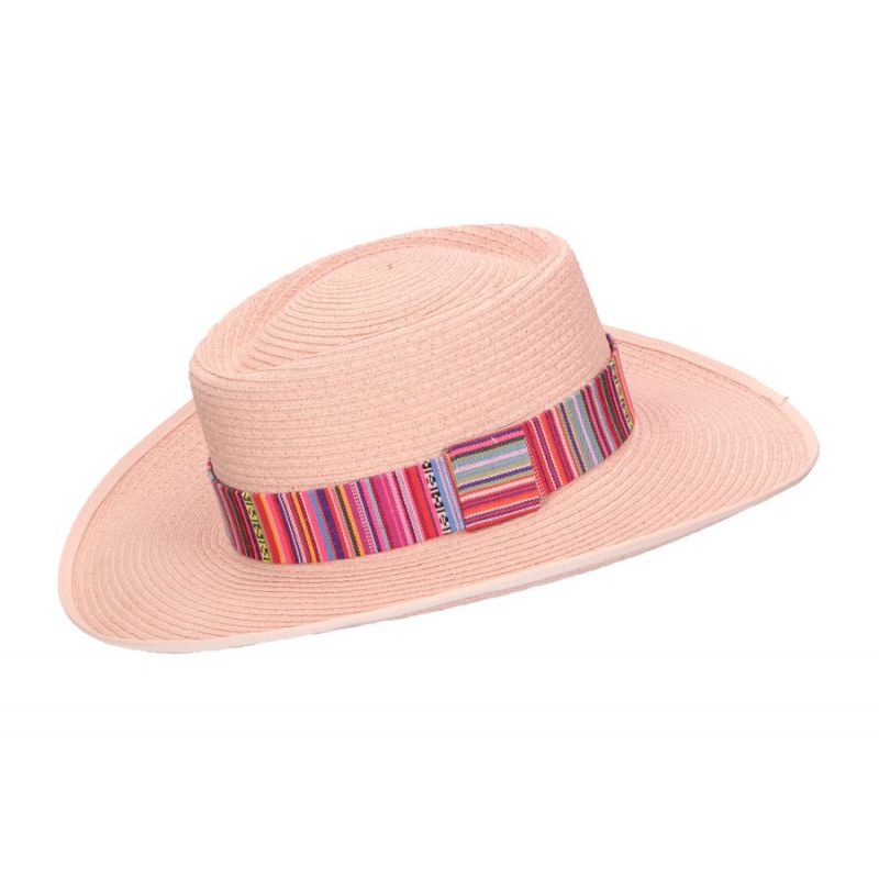 Chapeau Salazar rose avec ruban Chili