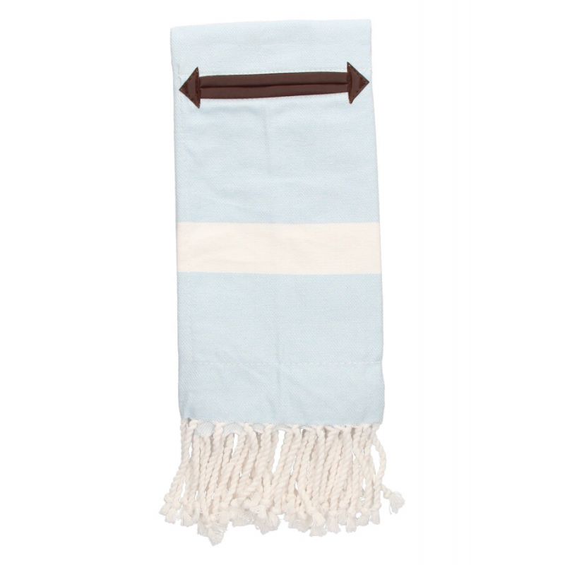 Canvas footrest blanket with sky blue pouch