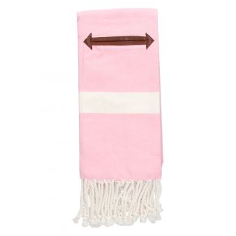 Canvas footrest blanket with pink pouch