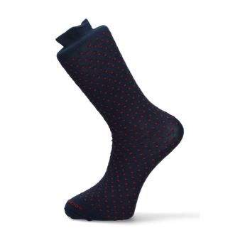 Blue red knitted sock