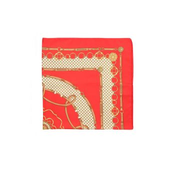Lenço vermelho com correntes