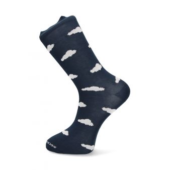 Chaussettes marines avec motifs nuages