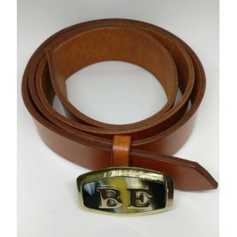 Ceinture sans boucle en cuir foncé