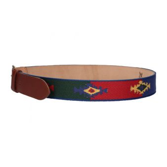Ceinture ethnique en cuir multicolore