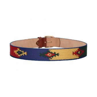 Ceinture ethnique en cuir multicolore