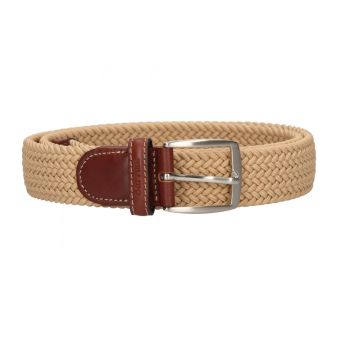 Ceinture tressée beige