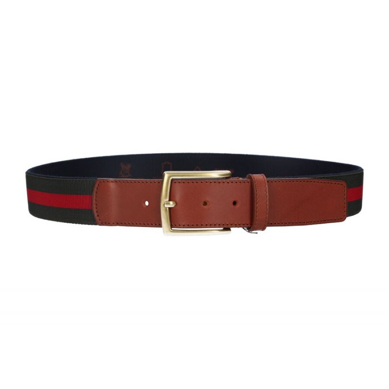 Ceinture en toile vert-rouge-vert