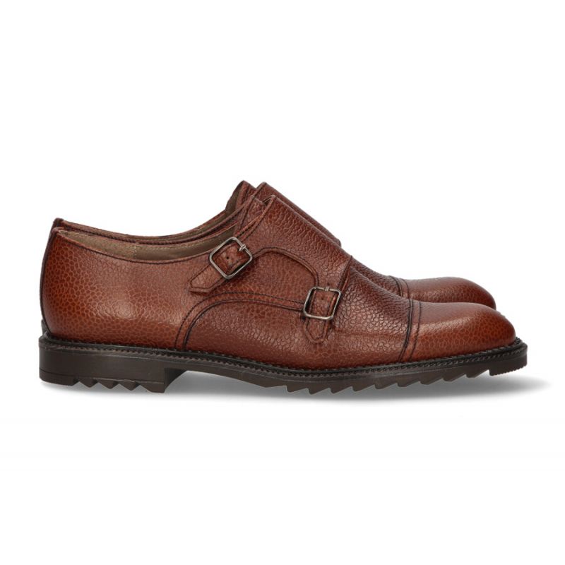 Copete à deux boucles en cuir