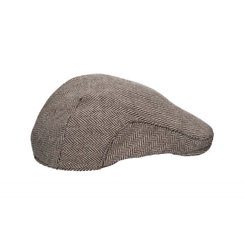 Casquette à chevrons marron
