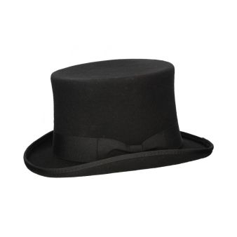 Chapéu alto preto