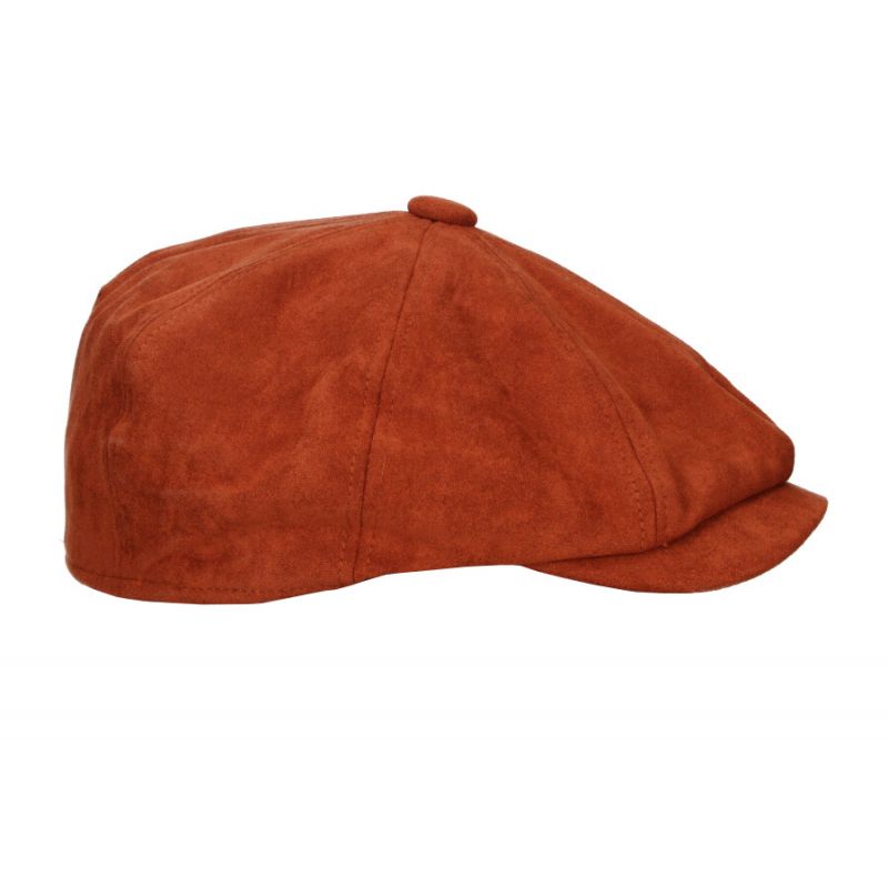 Casquette irlandaise en daim rouille