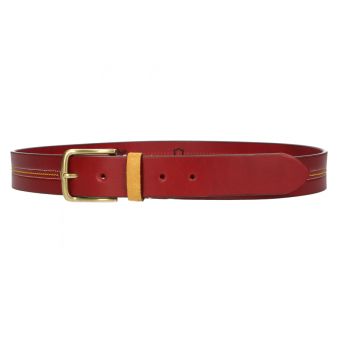 Ceinture coutures acajou