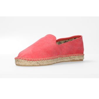 Mocassin en toile de jute lavée rouge