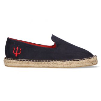 Mocassin en toile de jute marine