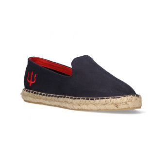 Mocassin en toile de jute marine