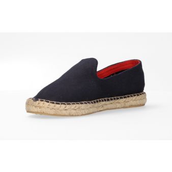 Mocassin en toile de jute marine