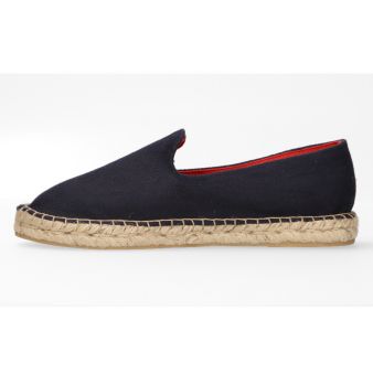Mocassin en toile de jute marine